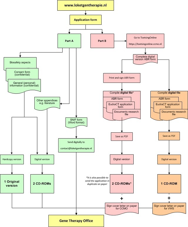 Diagram document flow for official submission to the Gene Therapy Office Thumbnail